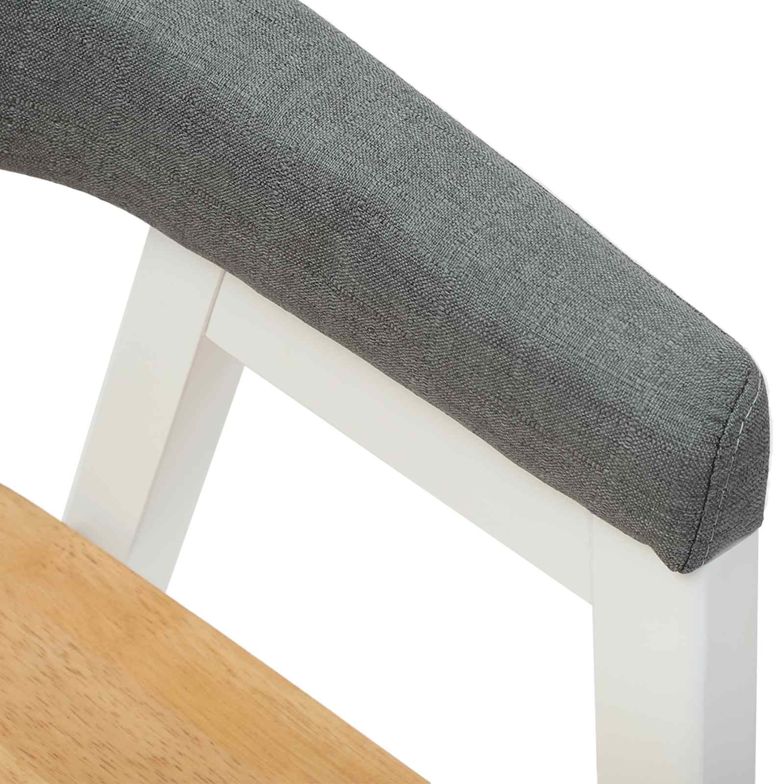 Esszimmerstühle 2 Stk. Massives Gummiholz Weiß 54 x 57 x 73 cm