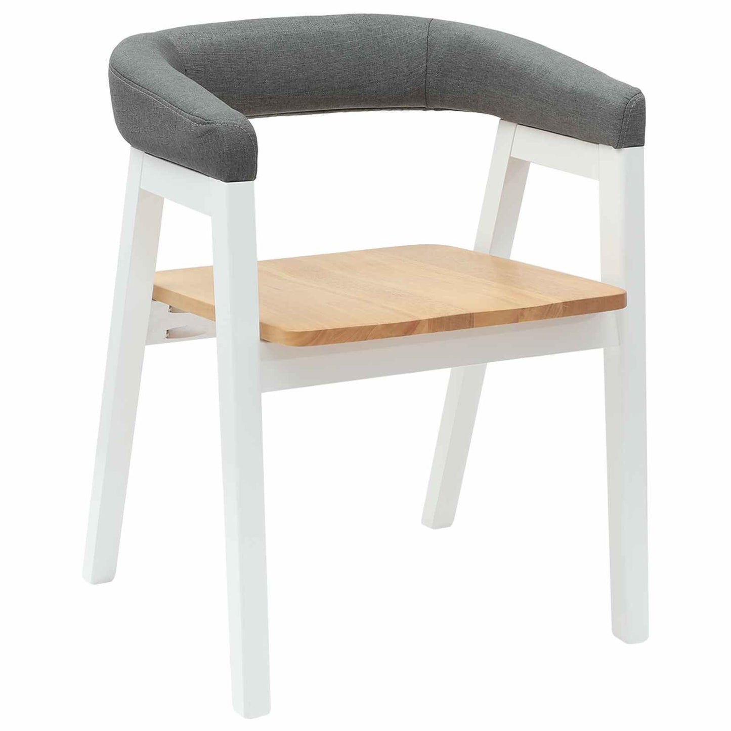 Esszimmerstühle 2 Stk. Massives Gummiholz Weiß 54 x 57 x 73 cm