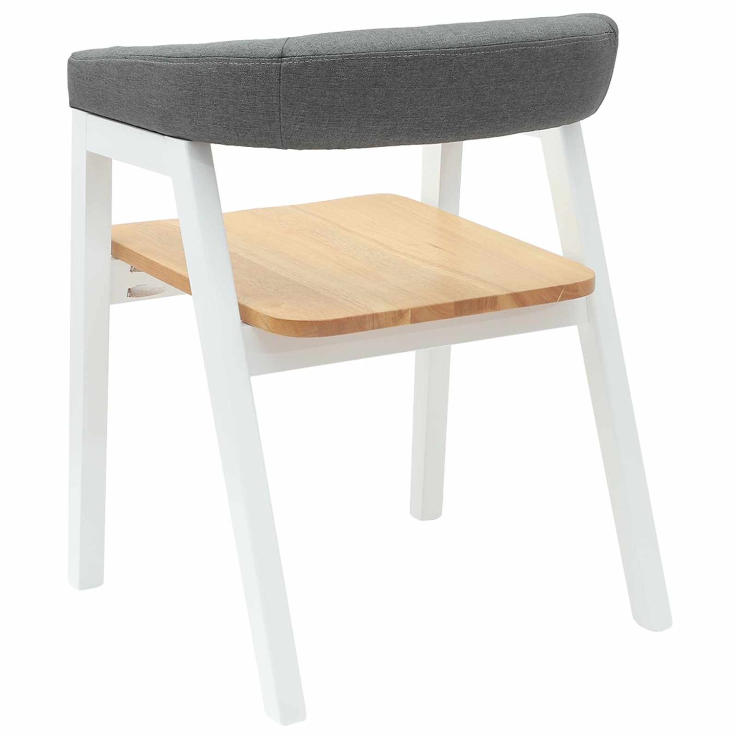 Esszimmerstühle 2 Stk. Massives Gummiholz Weiß 54 x 57 x 73 cm