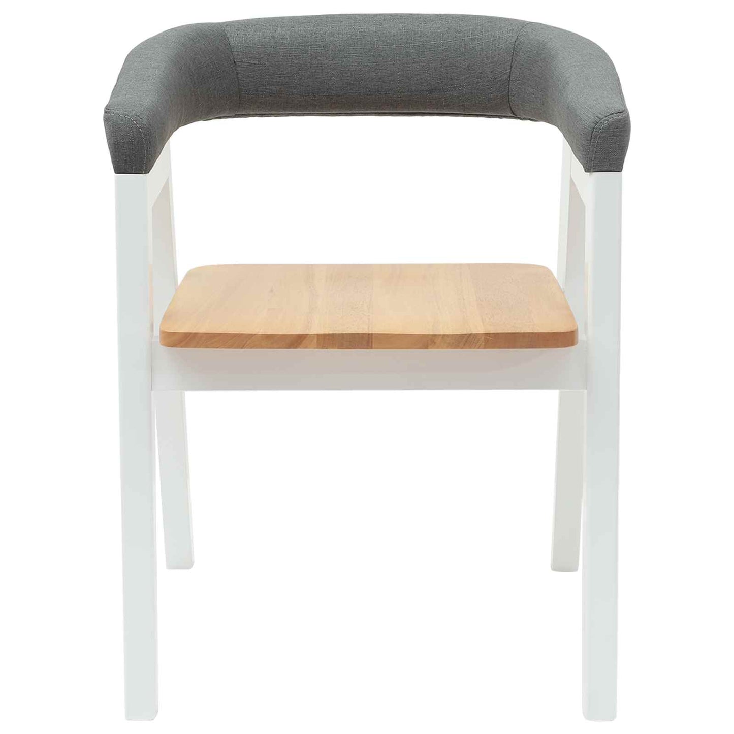 Esszimmerstühle 2 Stk. Massives Gummiholz Weiß 54 x 57 x 73 cm