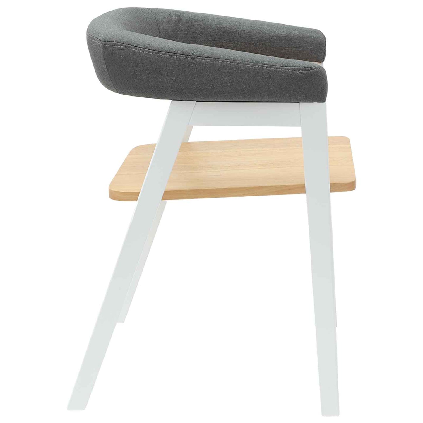 Esszimmerstühle 2 Stk. Massives Gummiholz Weiß 54 x 57 x 73 cm