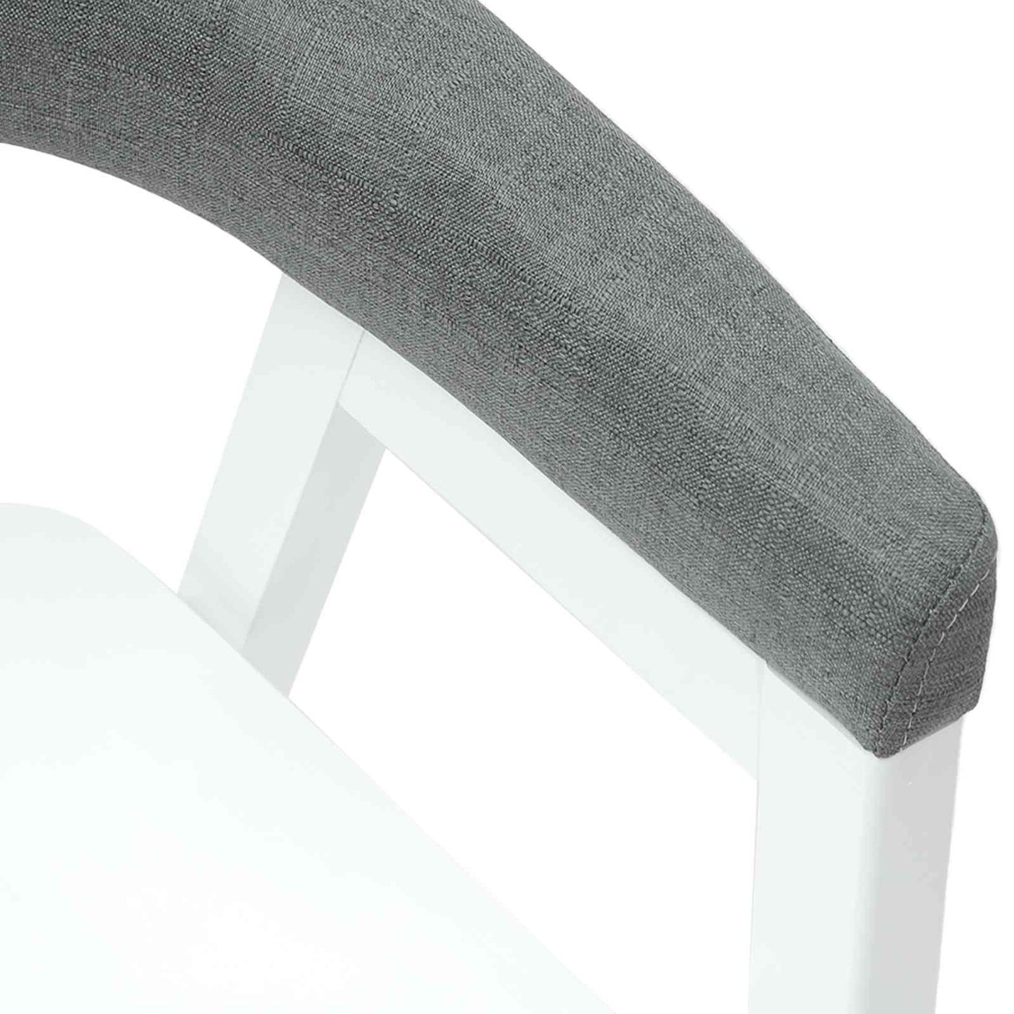Esszimmerstühle 2 Stk. Massives Gummiholz Weiß 54 x 57 x 73 cm