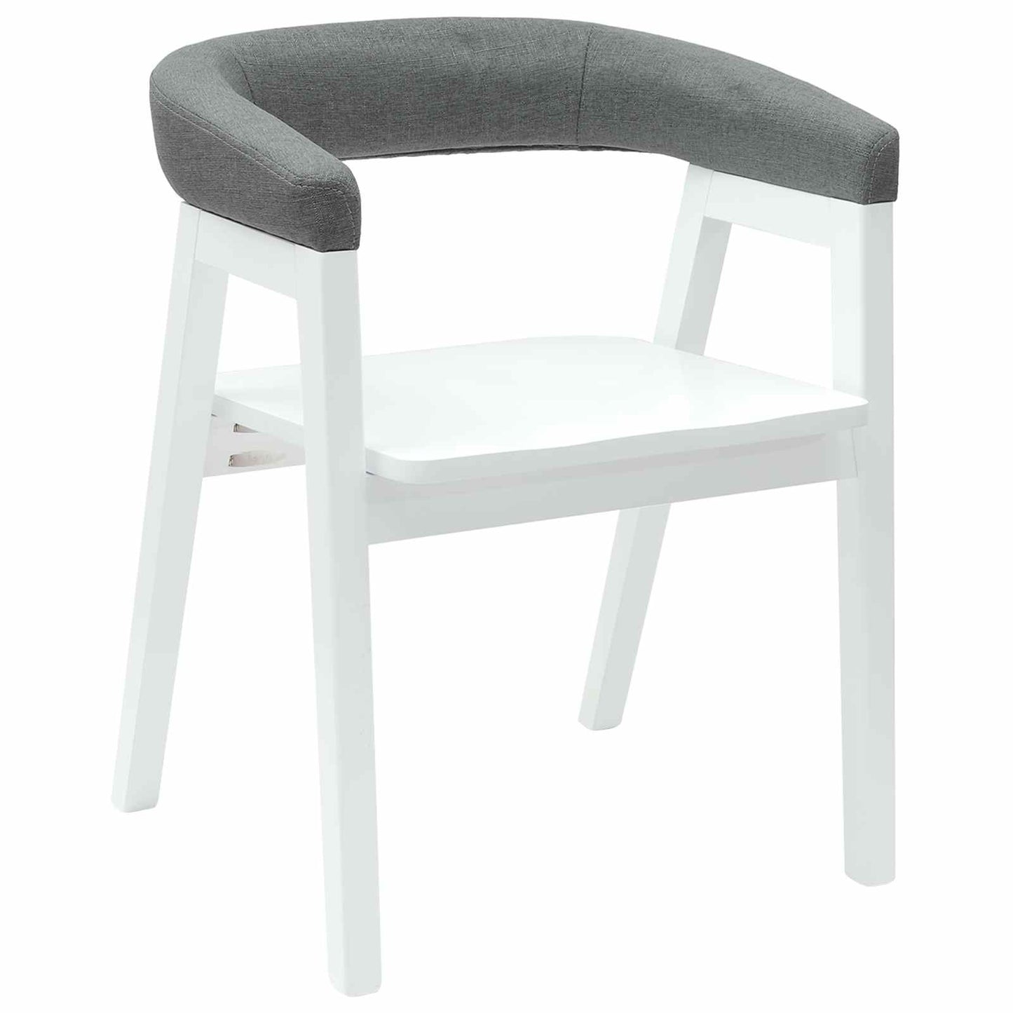 Esszimmerstühle 2 Stk. Massives Gummiholz Weiß 54 x 57 x 73 cm