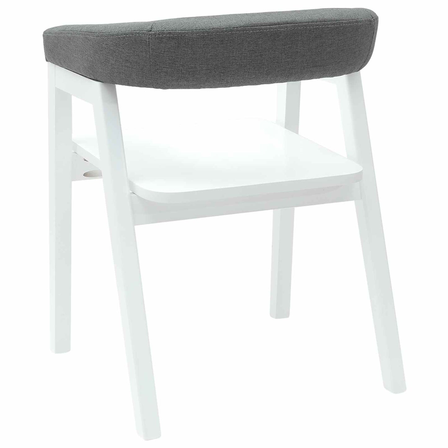 Esszimmerstühle 2 Stk. Massives Gummiholz Weiß 54 x 57 x 73 cm