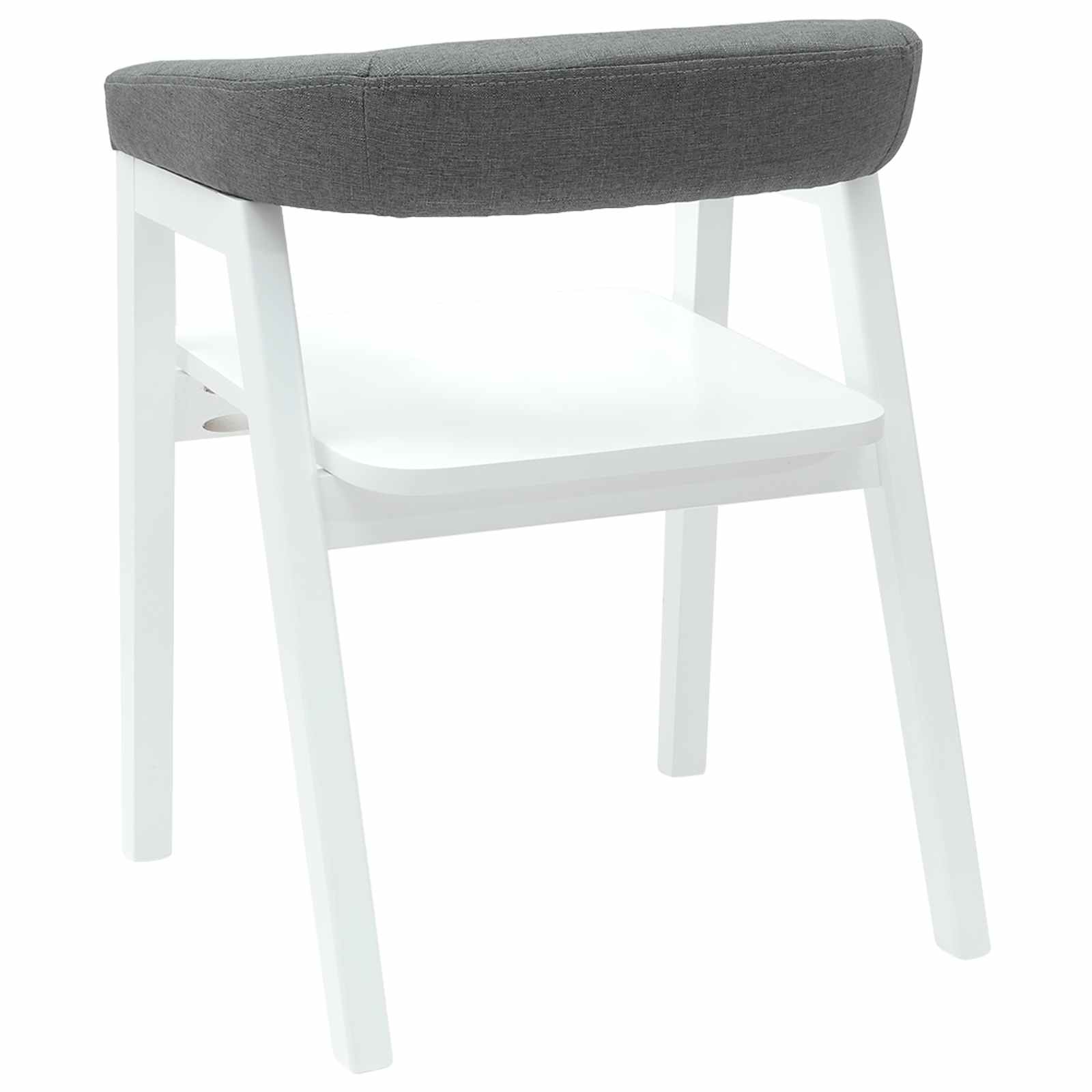 Esszimmerstühle 2 Stk. Massives Gummiholz Weiß 54 x 57 x 73 cm
