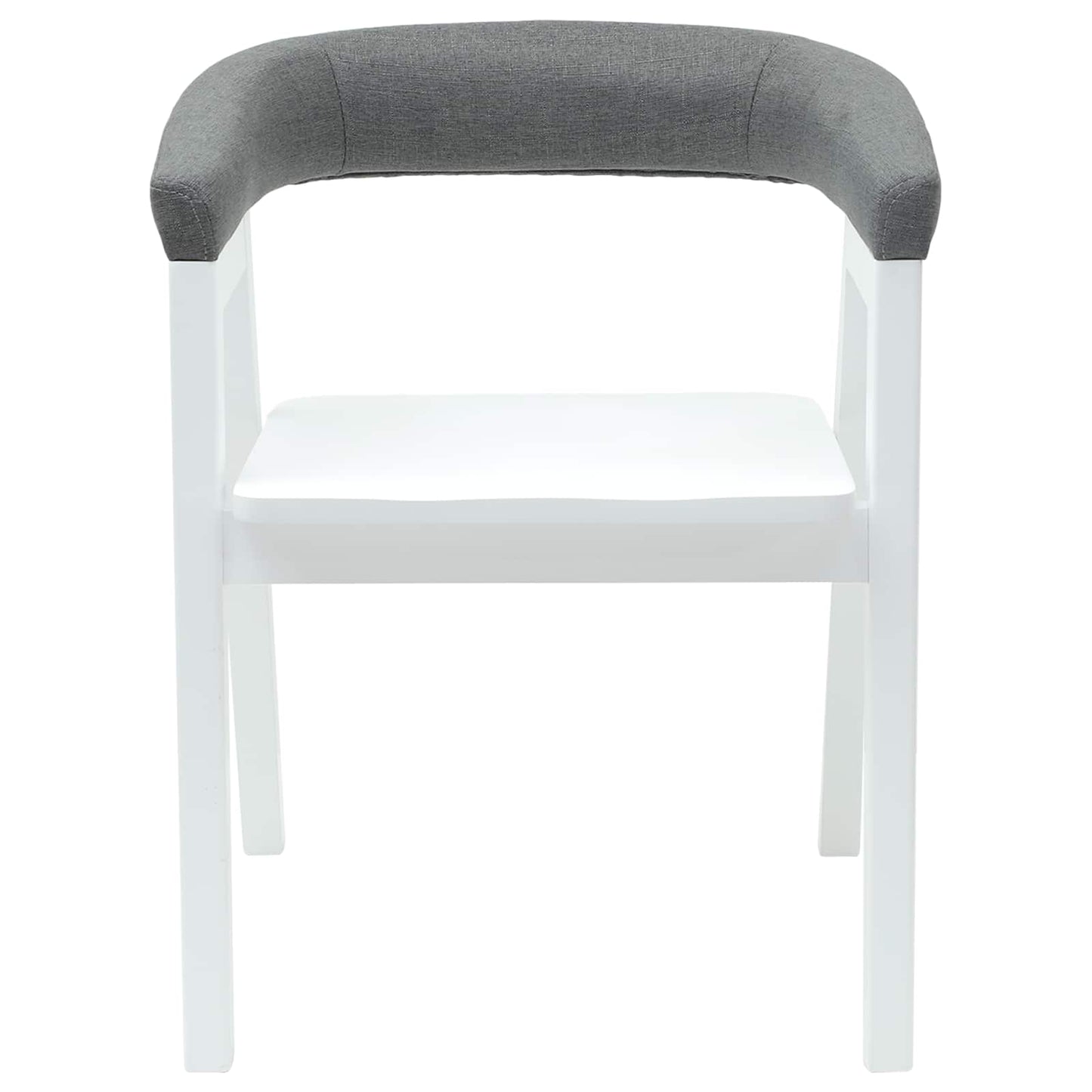 Esszimmerstühle 2 Stk. Massives Gummiholz Weiß 54 x 57 x 73 cm