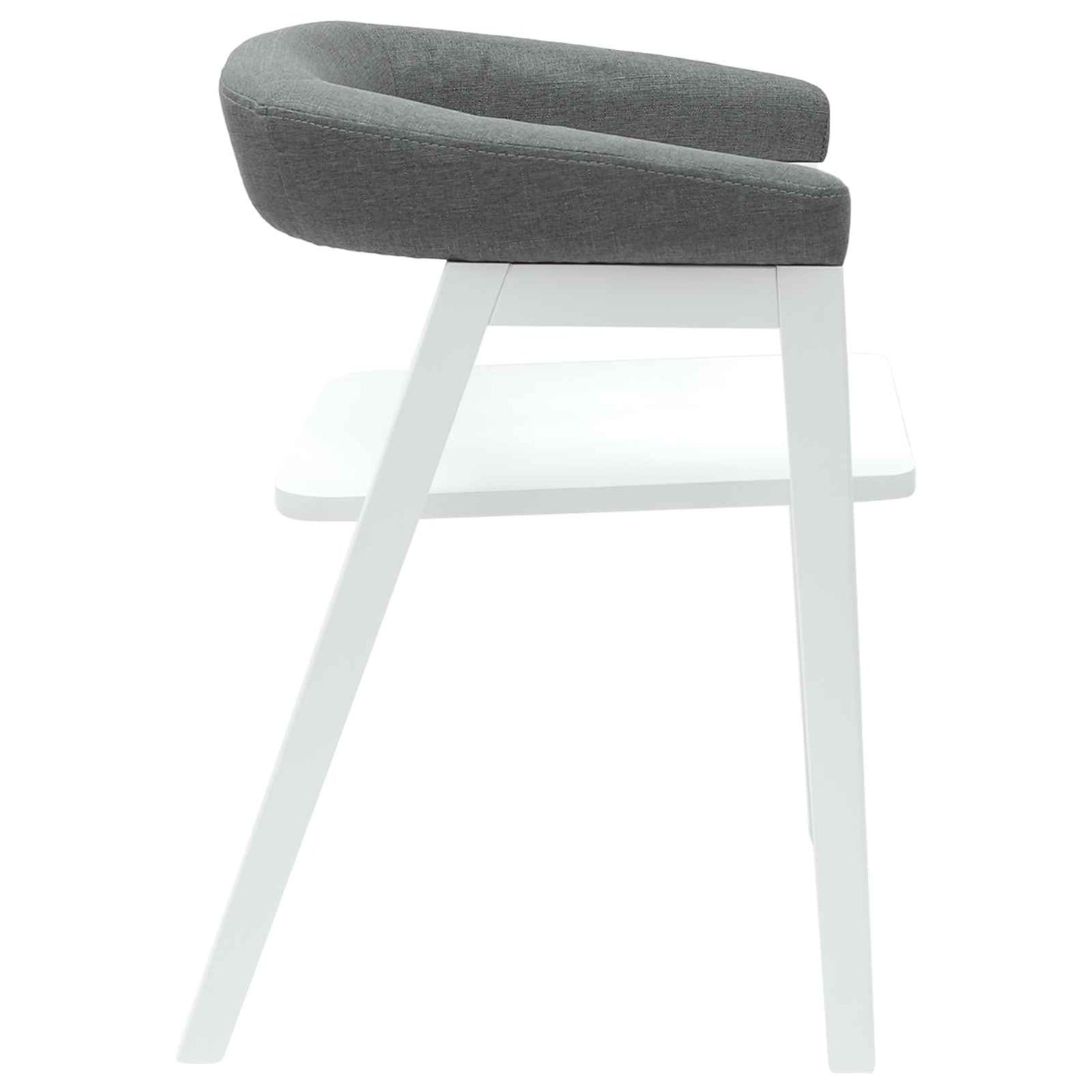 Esszimmerstühle 2 Stk. Massives Gummiholz Weiß 54 x 57 x 73 cm