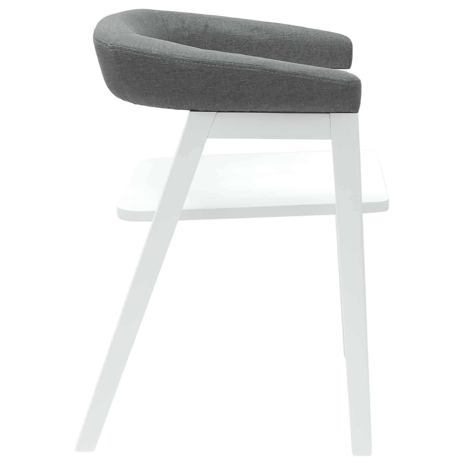 Esszimmerstühle 2 Stk. Massives Gummiholz Weiß 54 x 57 x 73 cm