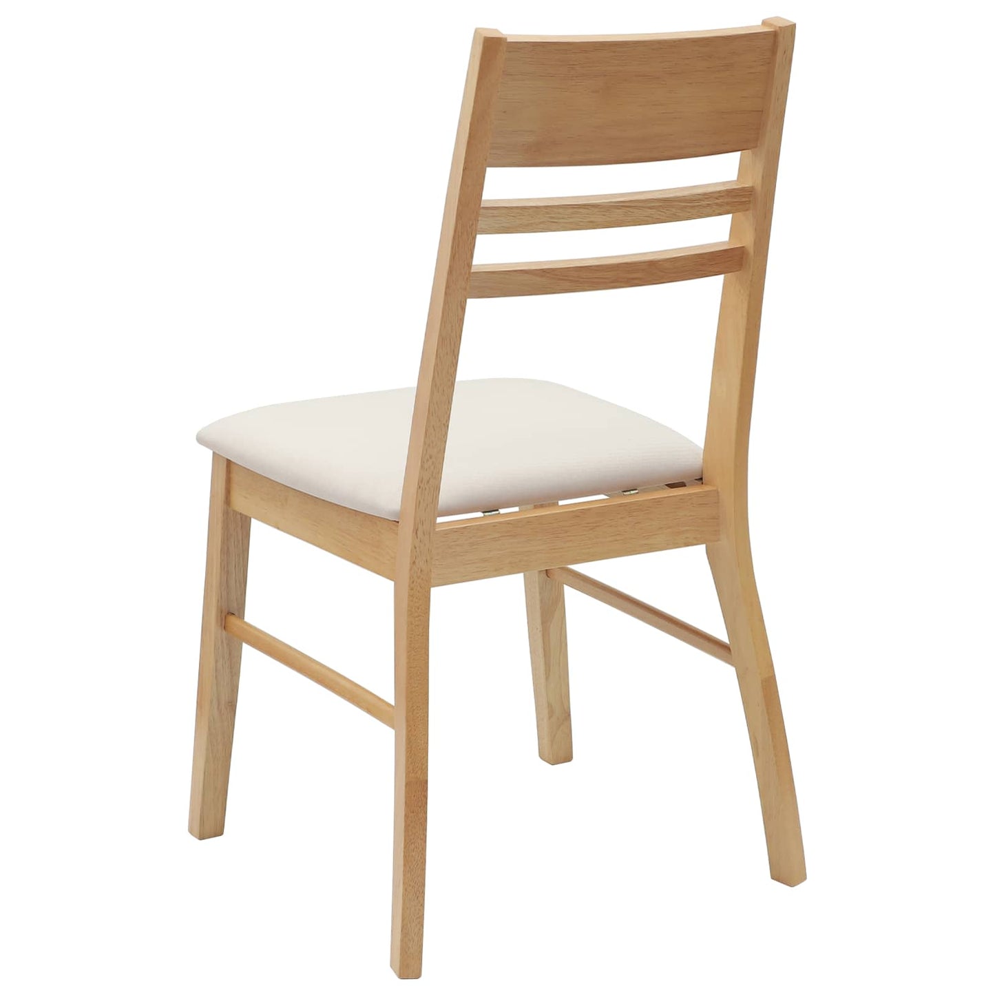 Esszimmerstühle 2 Stk. Massives Gummiholz Natur 43 x 54 x 89 cm