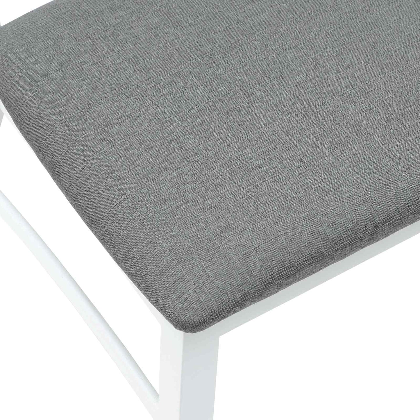 Esszimmerstühle 2 Stk. Massives Gummiholz Weiß 43 x 54 x 89 cm