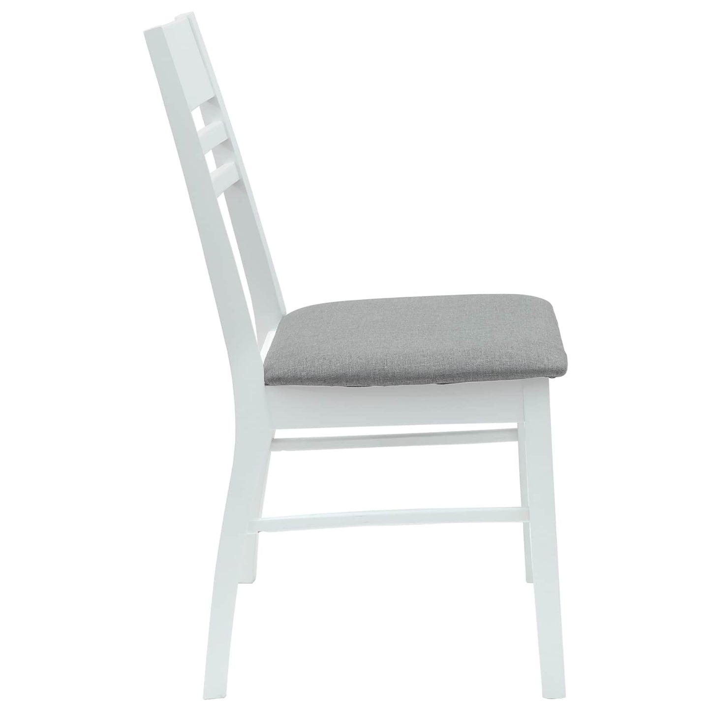 Esszimmerstühle 2 Stk. Massives Gummiholz Weiß 43 x 54 x 89 cm