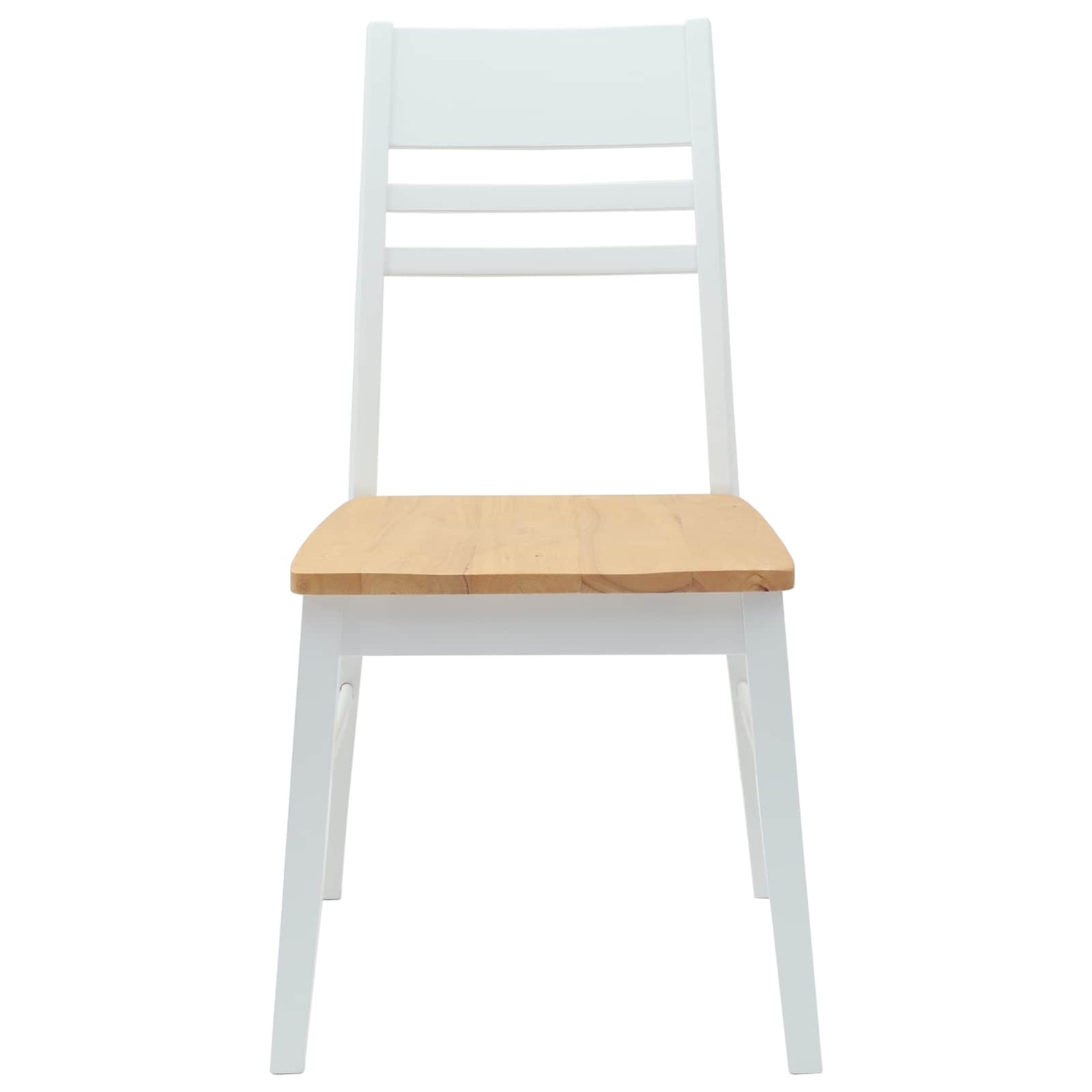 Esszimmerstühle 2 stk. Massives Gummiholz Weiß 43 x 54 x 89 cm