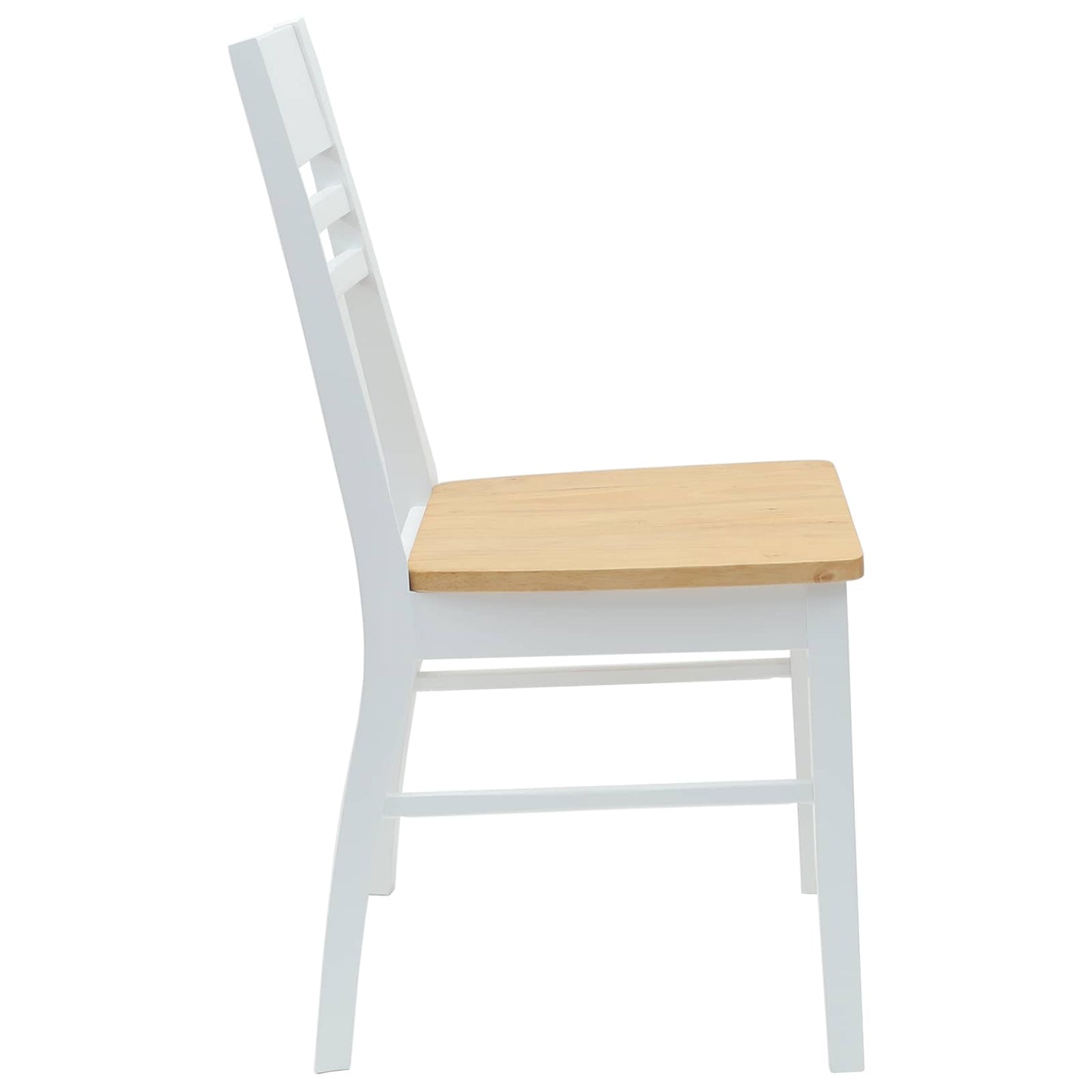 Esszimmerstühle 2 stk. Massives Gummiholz Weiß 43 x 54 x 89 cm