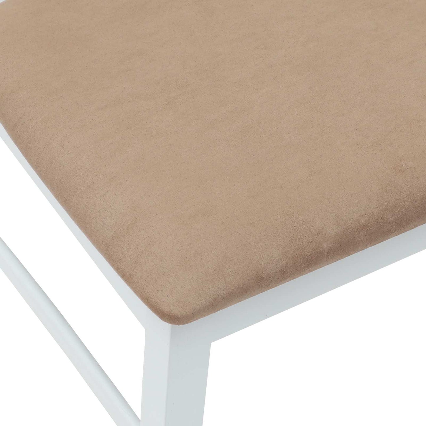 Esszimmerstühle 2 Stk. Massives Gummiholz Weiß 43 x 54 x 89 cm