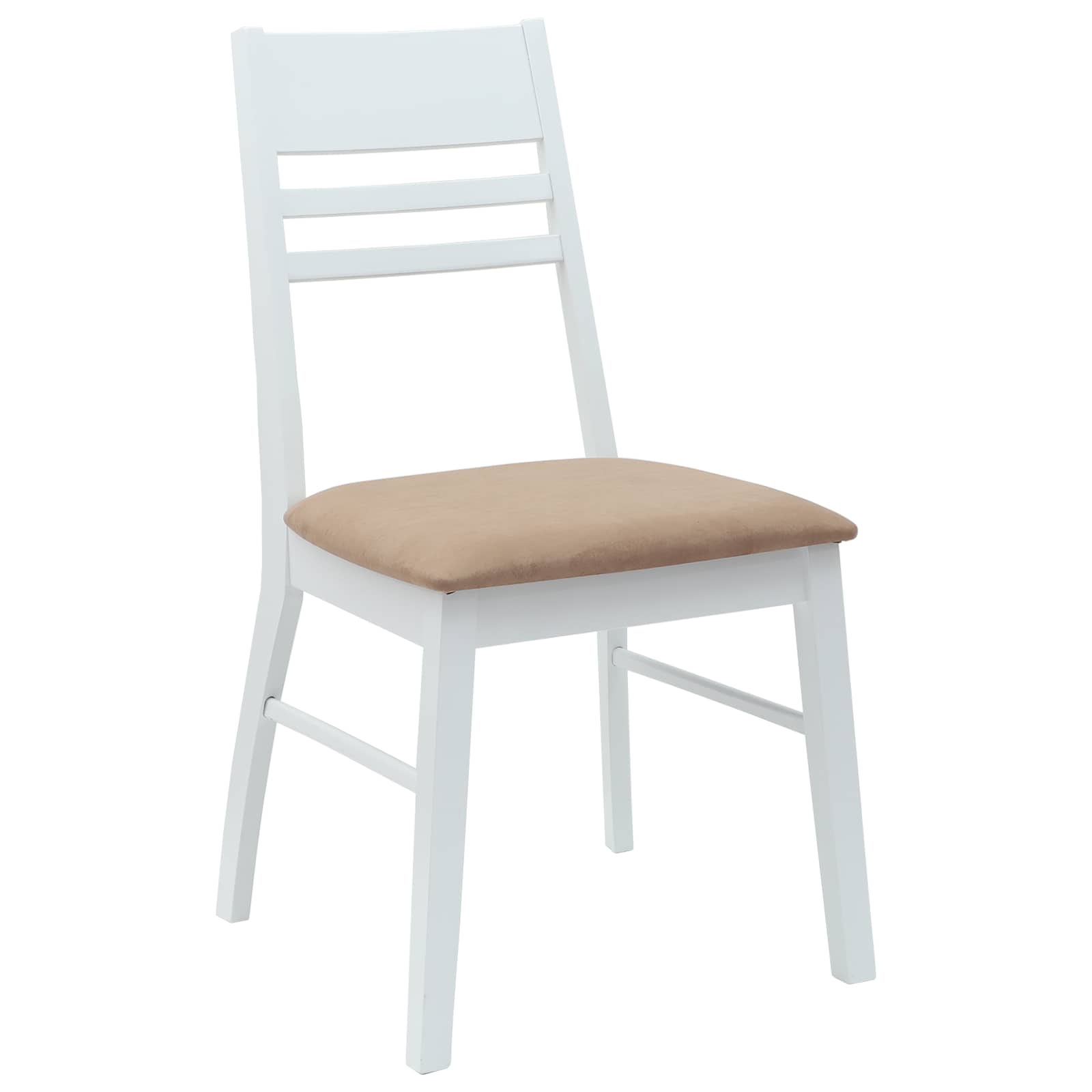 Esszimmerstühle 2 Stk. Massives Gummiholz Weiß 43 x 54 x 89 cm