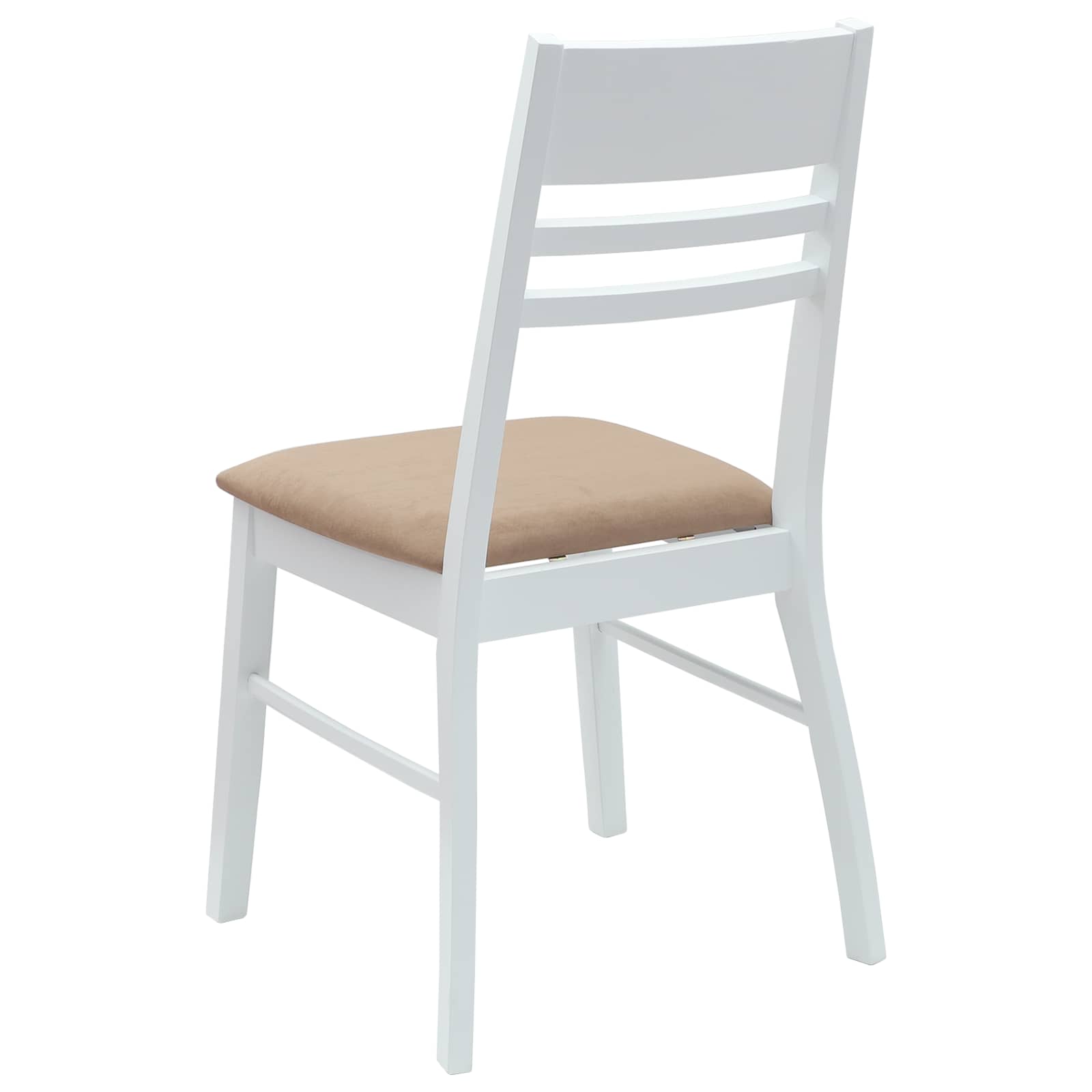 Esszimmerstühle 2 Stk. Massives Gummiholz Weiß 43 x 54 x 89 cm