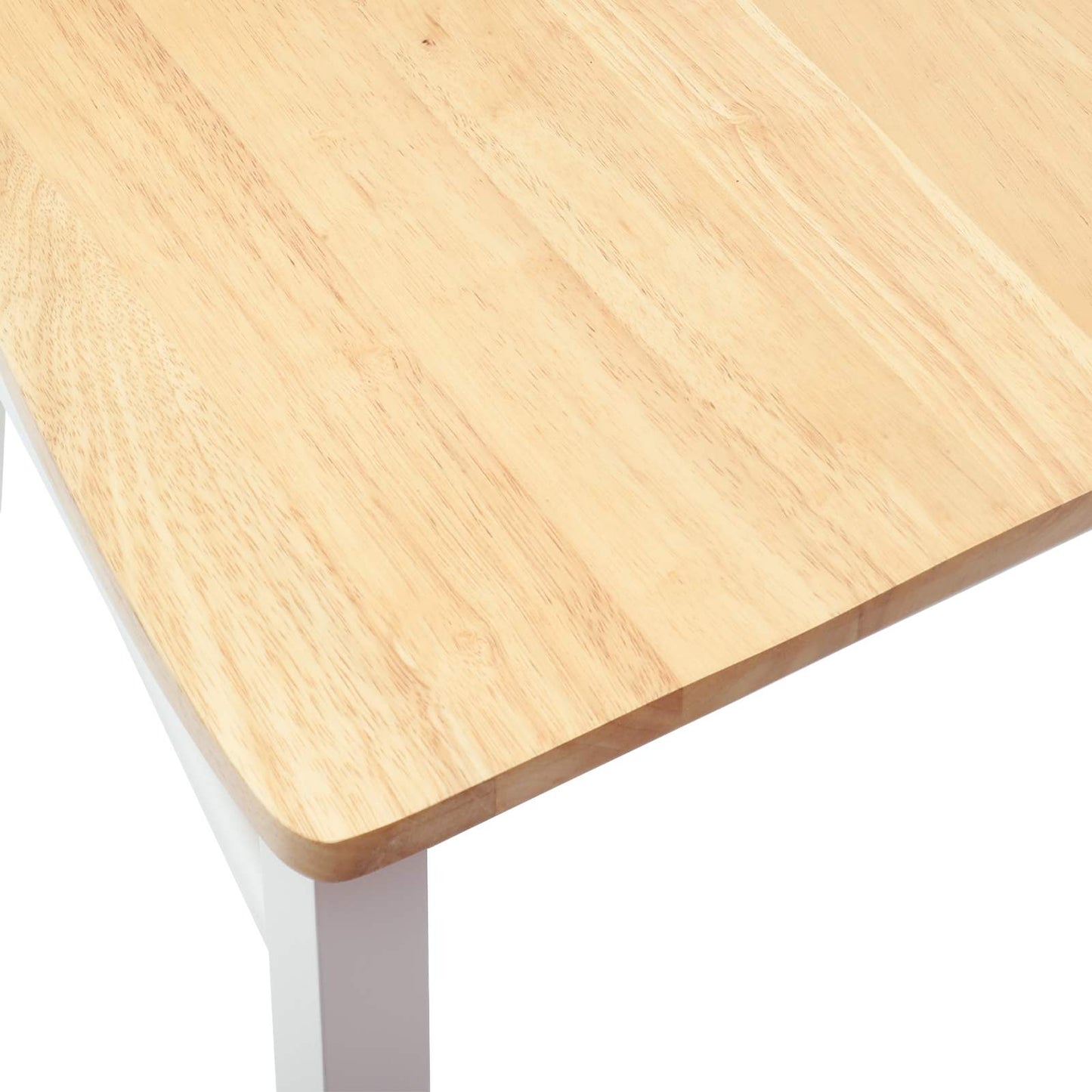 Esszimmerstühle 2 Stk. Massives Gummiholz Weiß