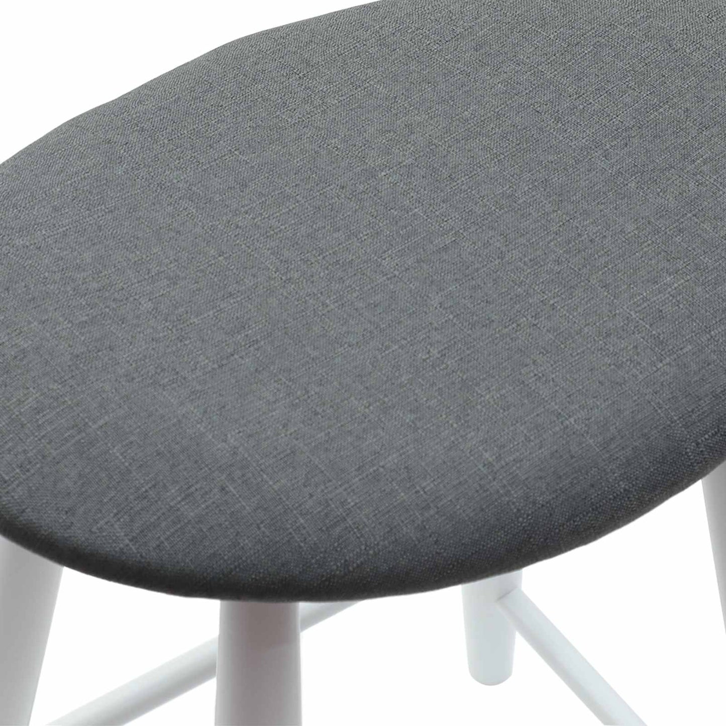Esszimmerstühle 2 Stk. Massives Gummiholz Weiß 46 x 37 x 63 cm