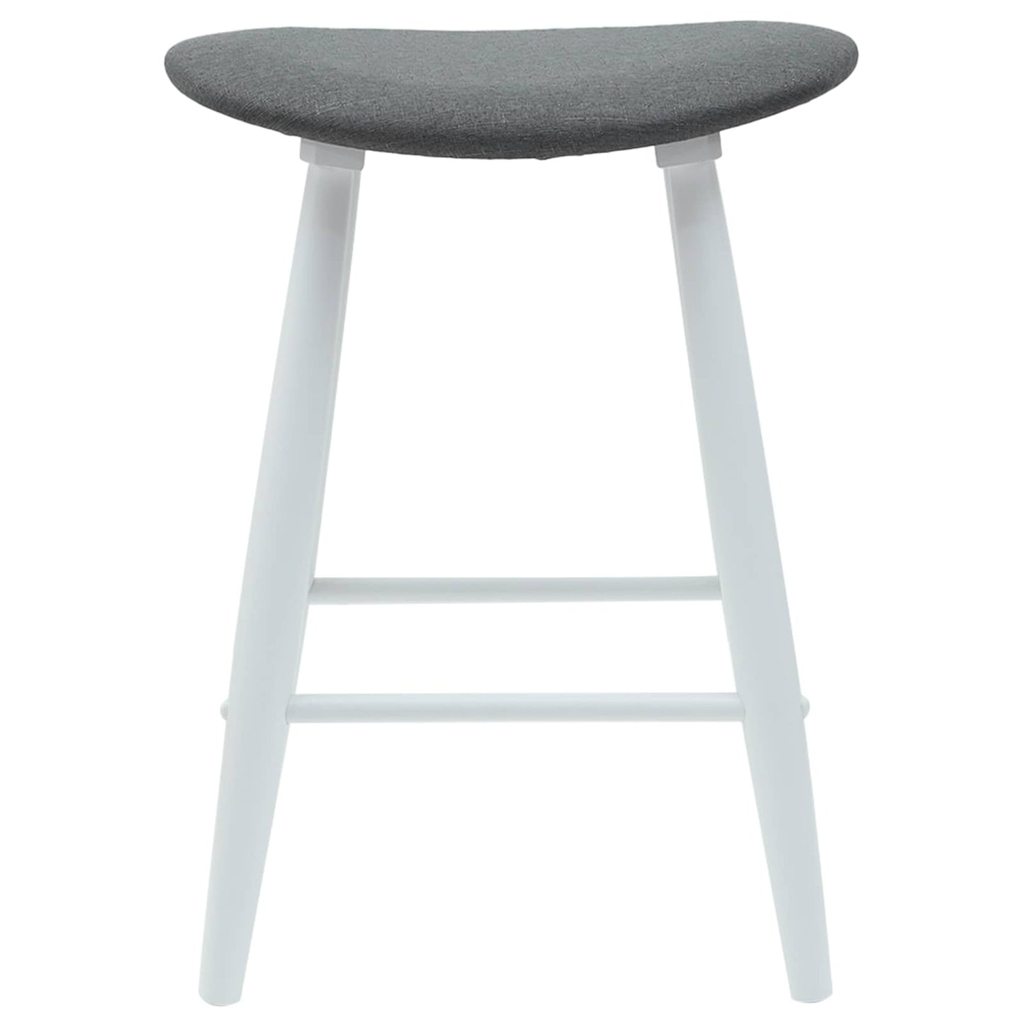 Esszimmerstühle 2 Stk. Massives Gummiholz Weiß 46 x 37 x 63 cm