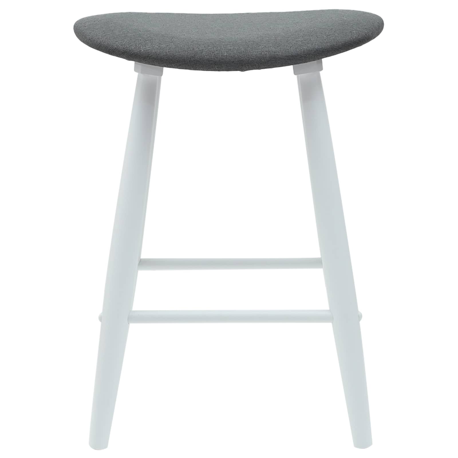Esszimmerstühle 2 Stk. Massives Gummiholz Weiß 46 x 37 x 63 cm