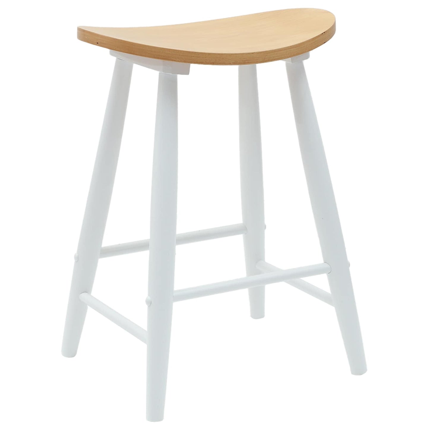 Esszimmerstühle 2 Stk. Massives Gummiholz Weiß 46 x 37 x 63 cm