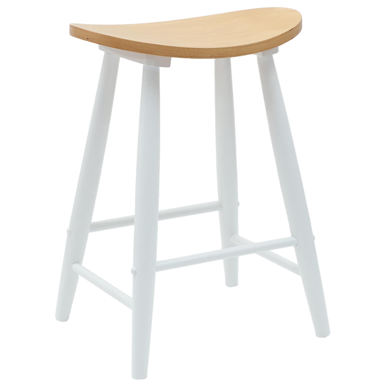 Esszimmerstühle 2 Stk. Massives Gummiholz Weiß 46 x 37 x 63 cm