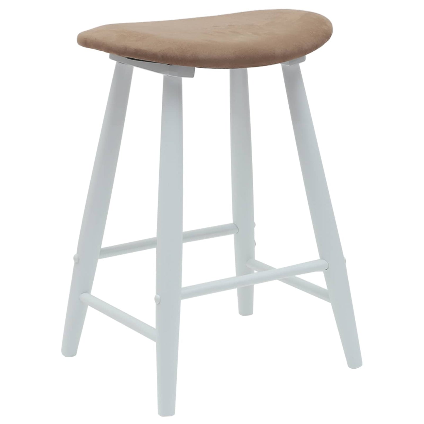 Esszimmerstühle 2 Stk. Massives Gummiholz Weiß 46 x 37 x 63 cm