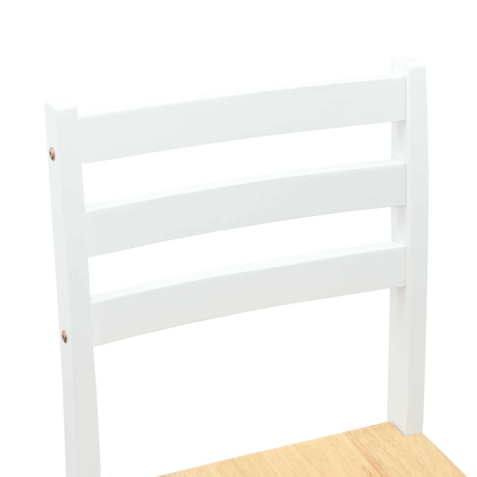 Esszimmerstühle 2 Stk. Massives Gummiholz Weiß