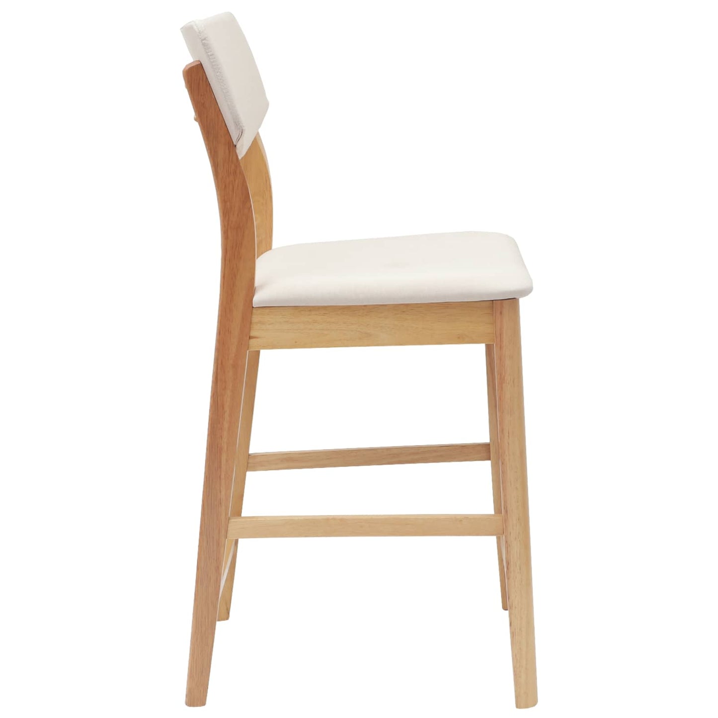 Esszimmerstühle 2 Stk. Massives Gummiholz Natur 48 x 49 x 95 cm