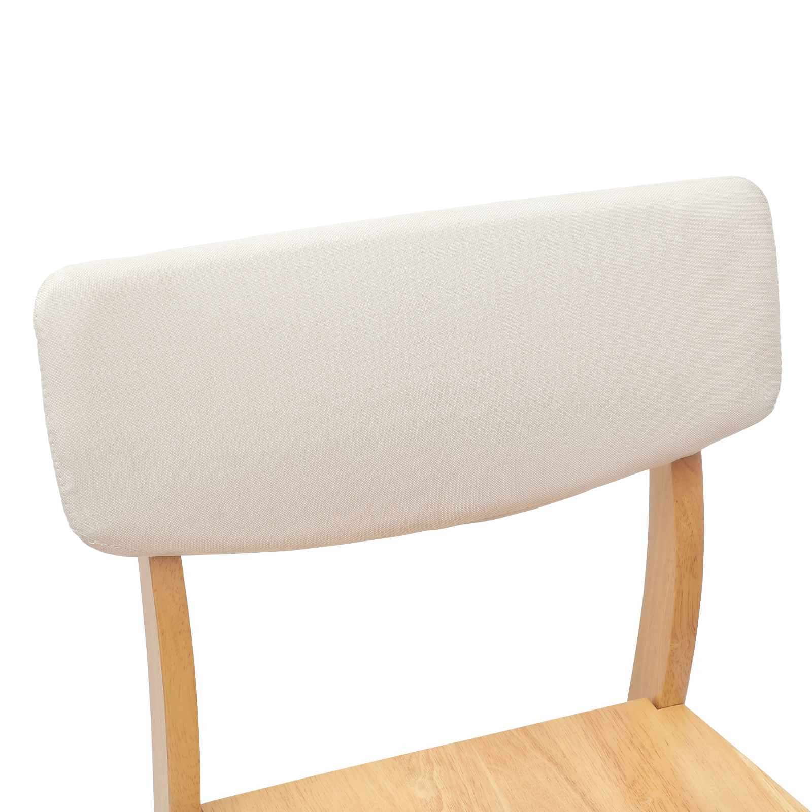 Esszimmerstühle 2 Stk. Massives Gummiholz Natur 48 x 49 x 95 cm