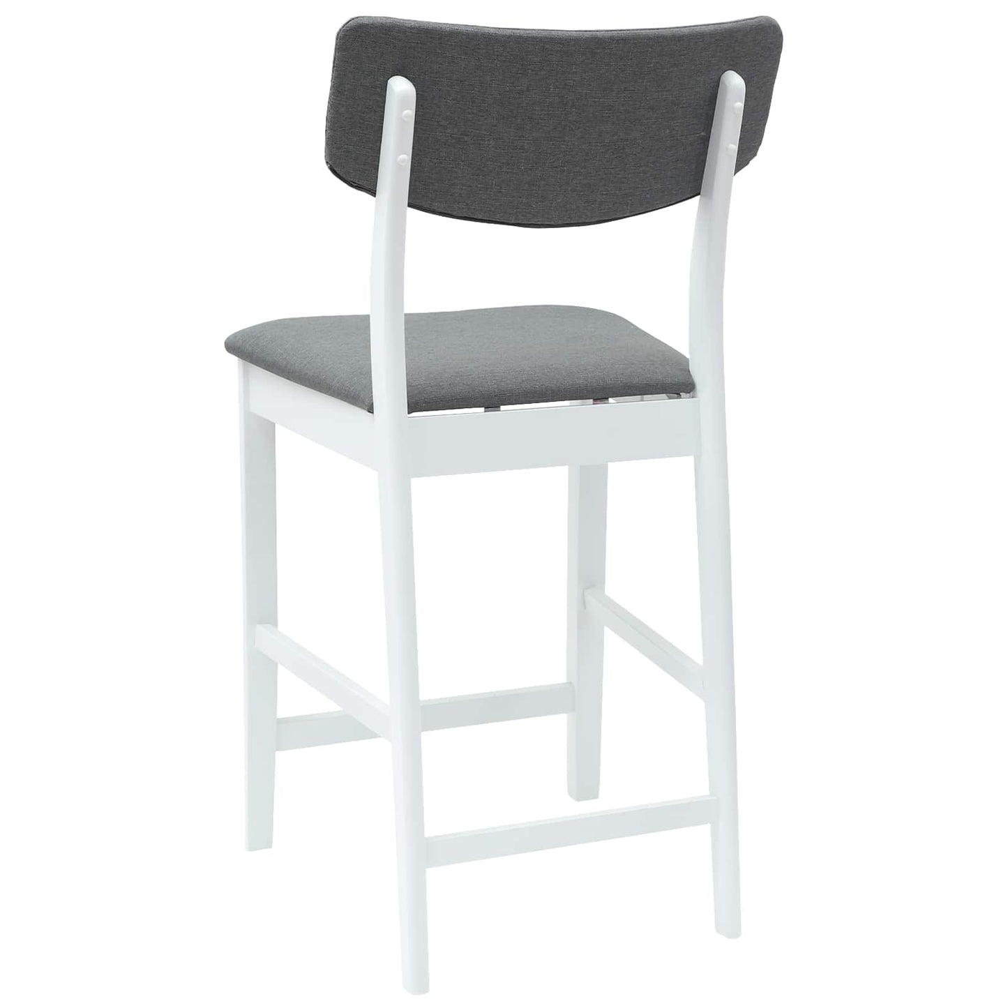Esszimmerstühle 2 Stk. Massives Gummiholz Weiß 48 x 49 x 95 cm