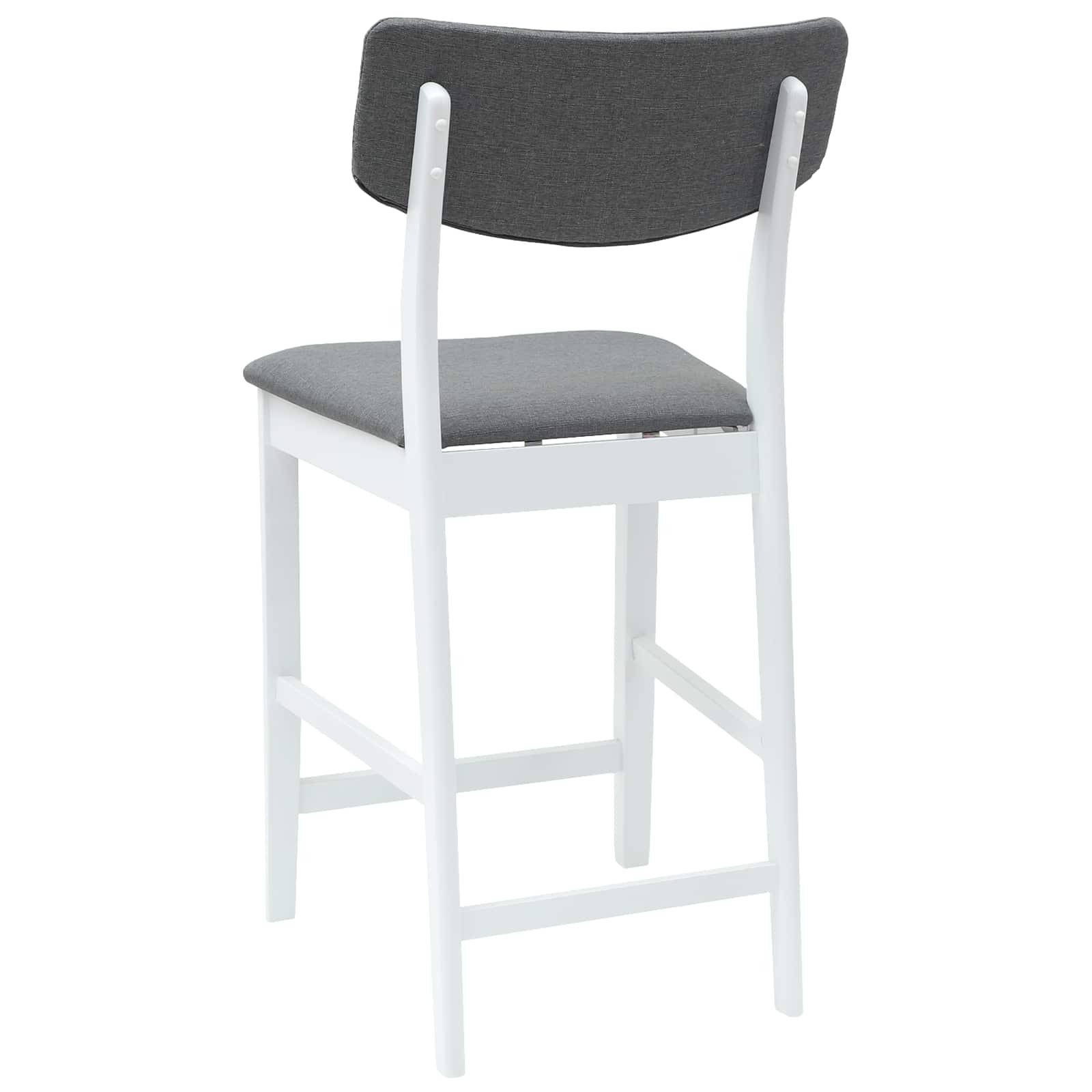 Esszimmerstühle 2 Stk. Massives Gummiholz Weiß 48 x 49 x 95 cm