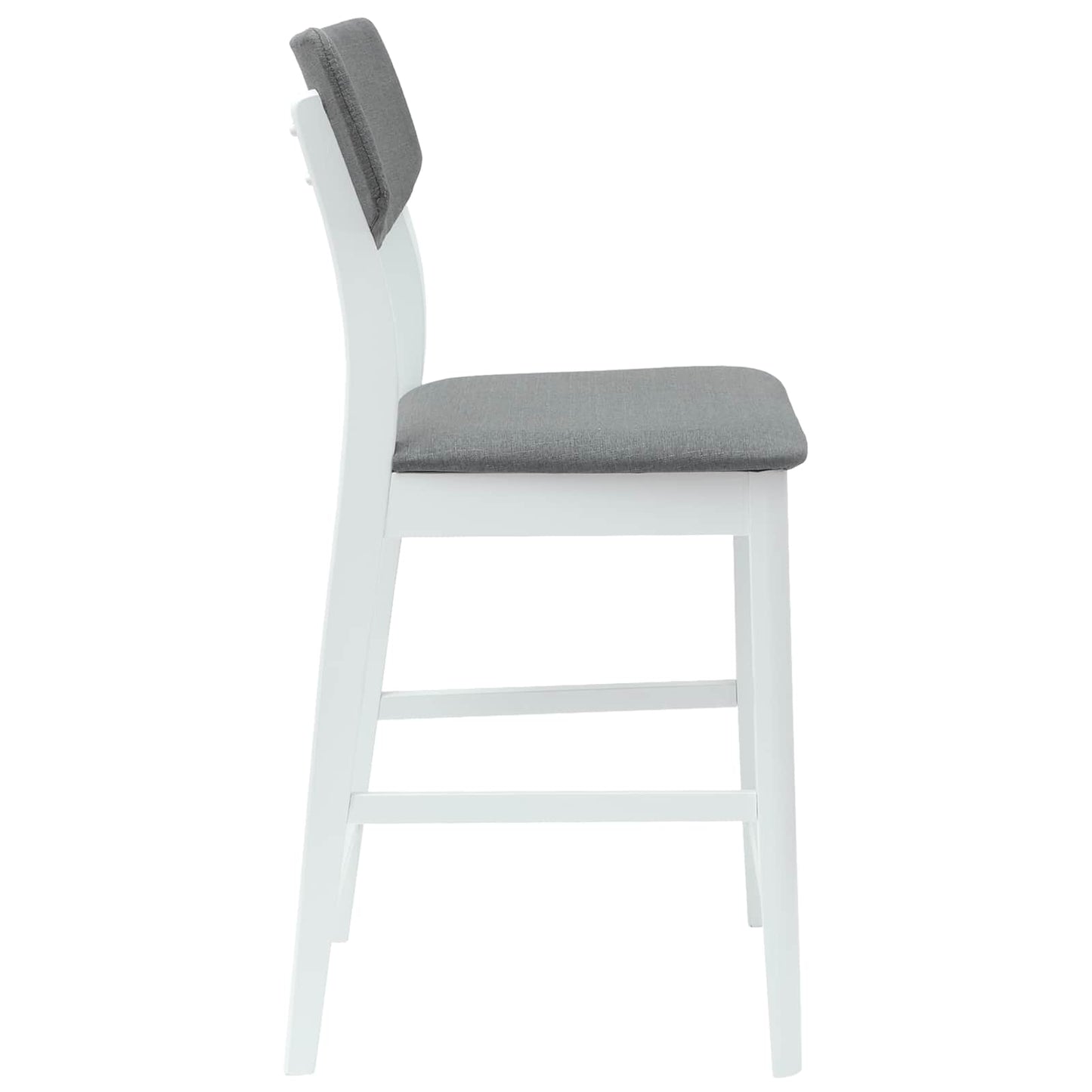 Esszimmerstühle 2 Stk. Massives Gummiholz Weiß 48 x 49 x 95 cm