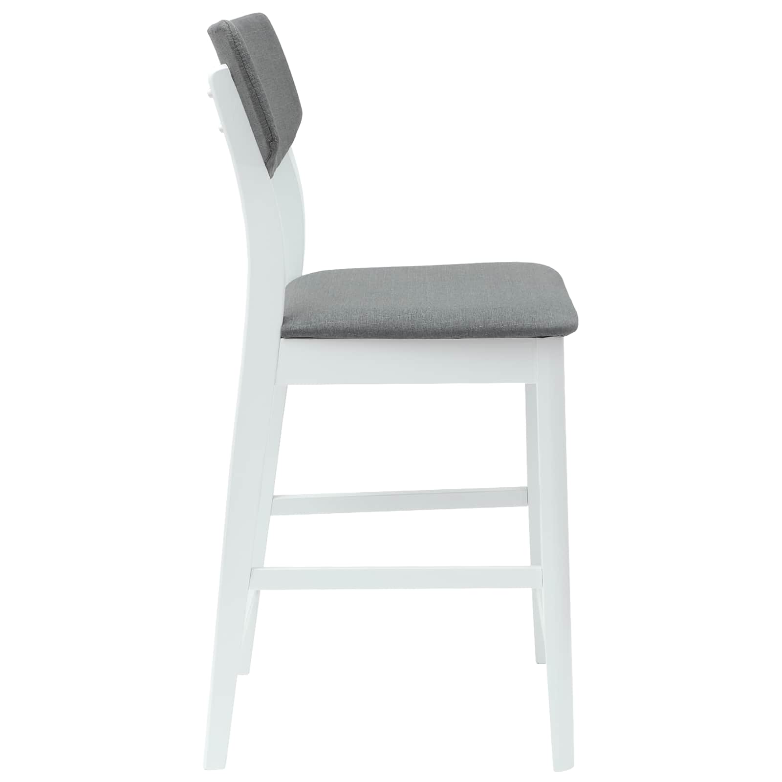 Esszimmerstühle 2 Stk. Massives Gummiholz Weiß 48 x 49 x 95 cm