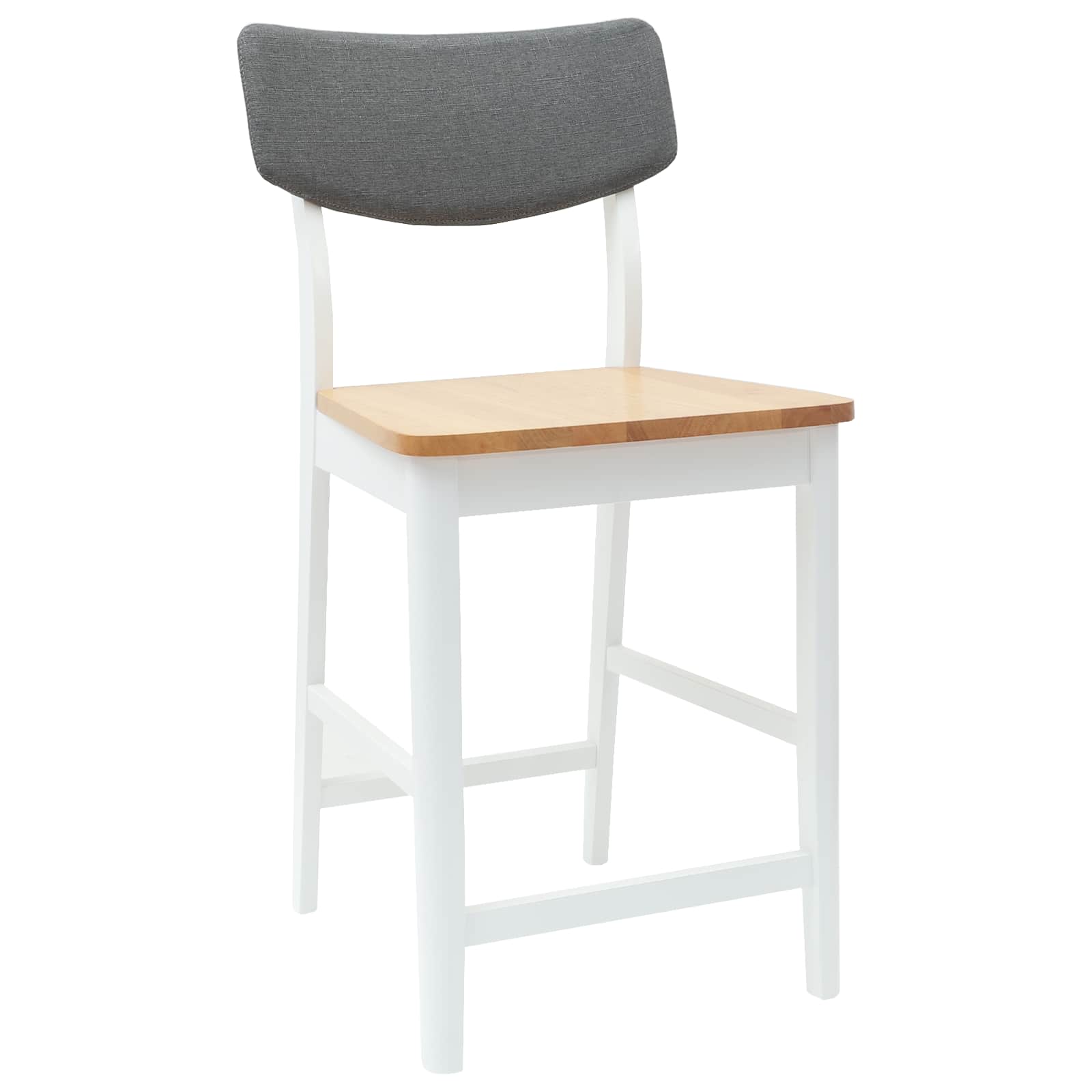Esszimmerstühle 2 Stk. Massives Gummiholz Weiß 48 x 49 x 95 cm