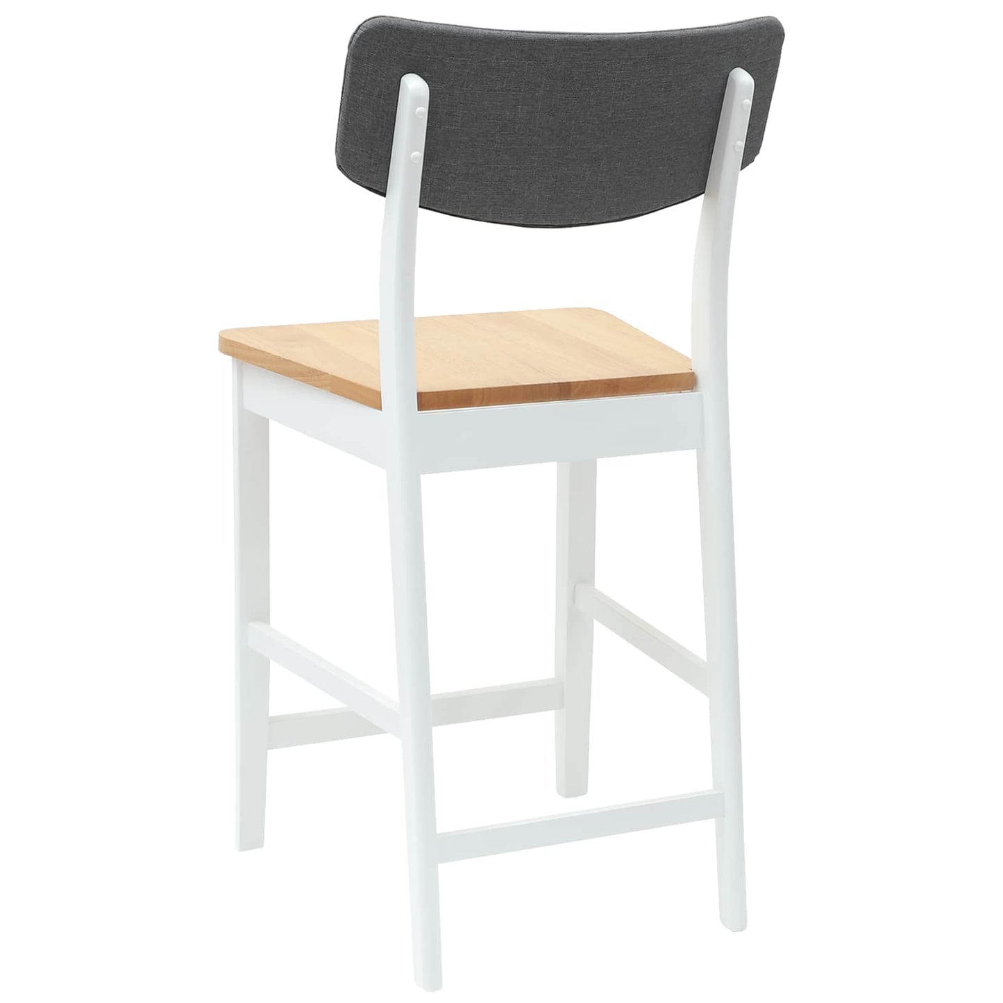 Esszimmerstühle 2 Stk. Massives Gummiholz Weiß 48 x 49 x 95 cm