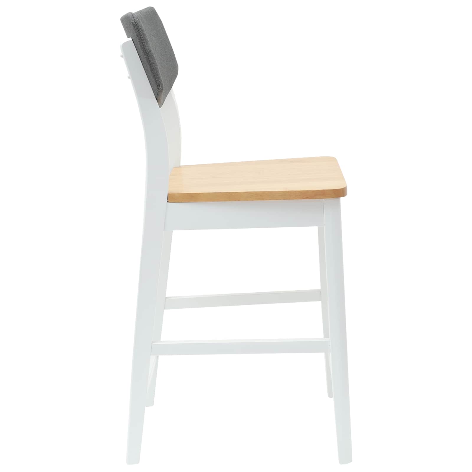 Esszimmerstühle 2 Stk. Massives Gummiholz Weiß 48 x 49 x 95 cm