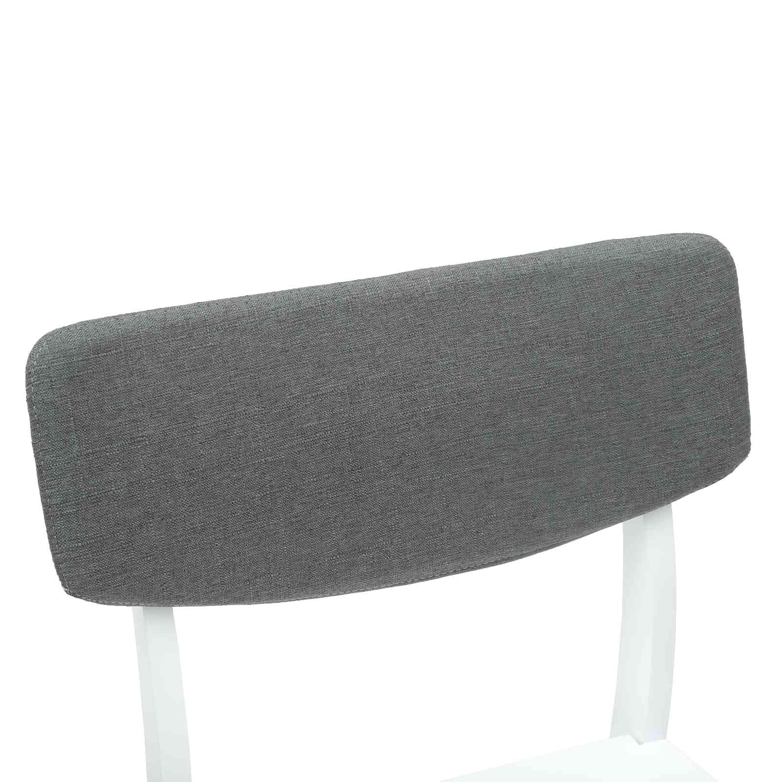 Esszimmerstühle 2 Stk. Massives Gummiholz Weiß 48 x 49 x 95 cm