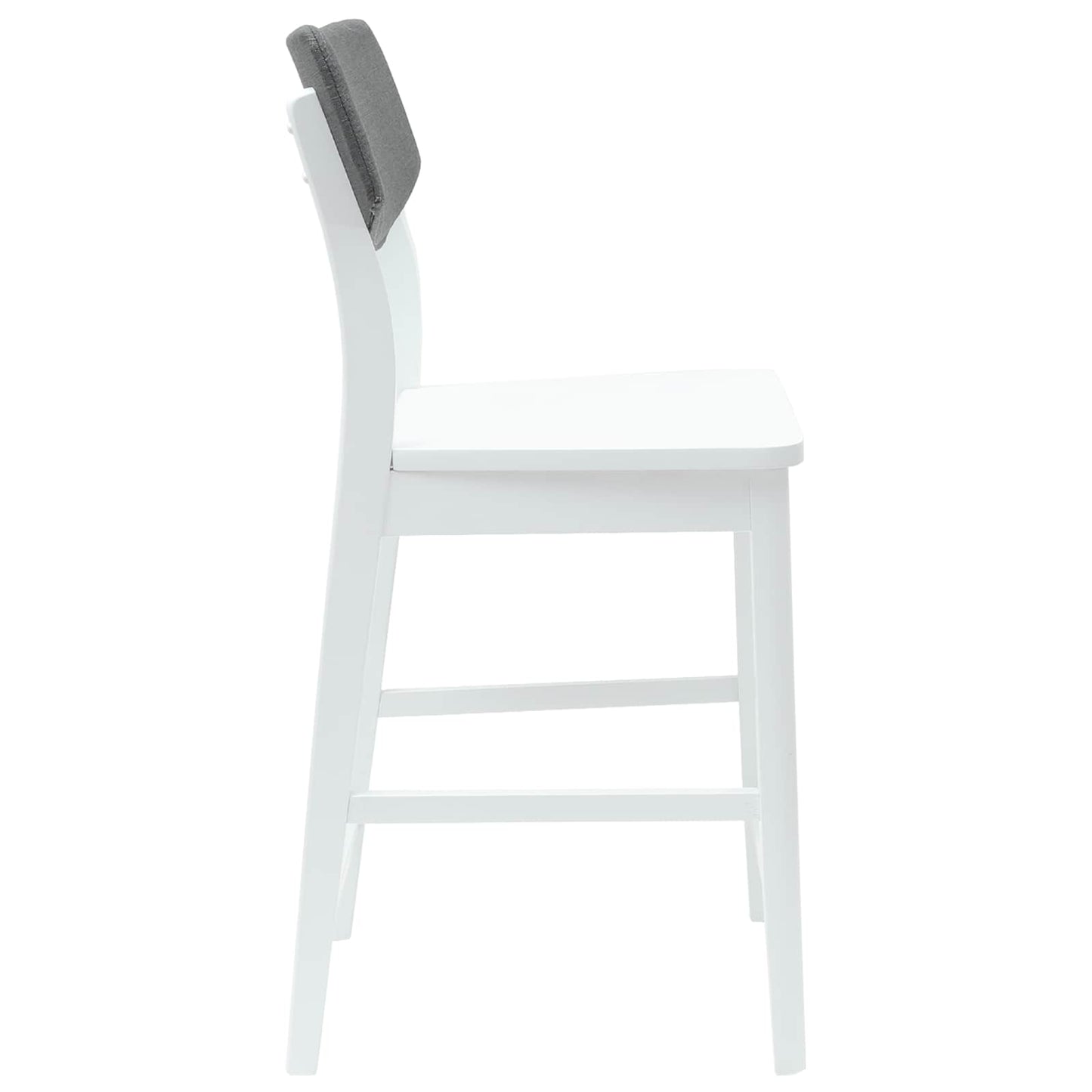 Esszimmerstühle 2 Stk. Massives Gummiholz Weiß 48 x 49 x 95 cm