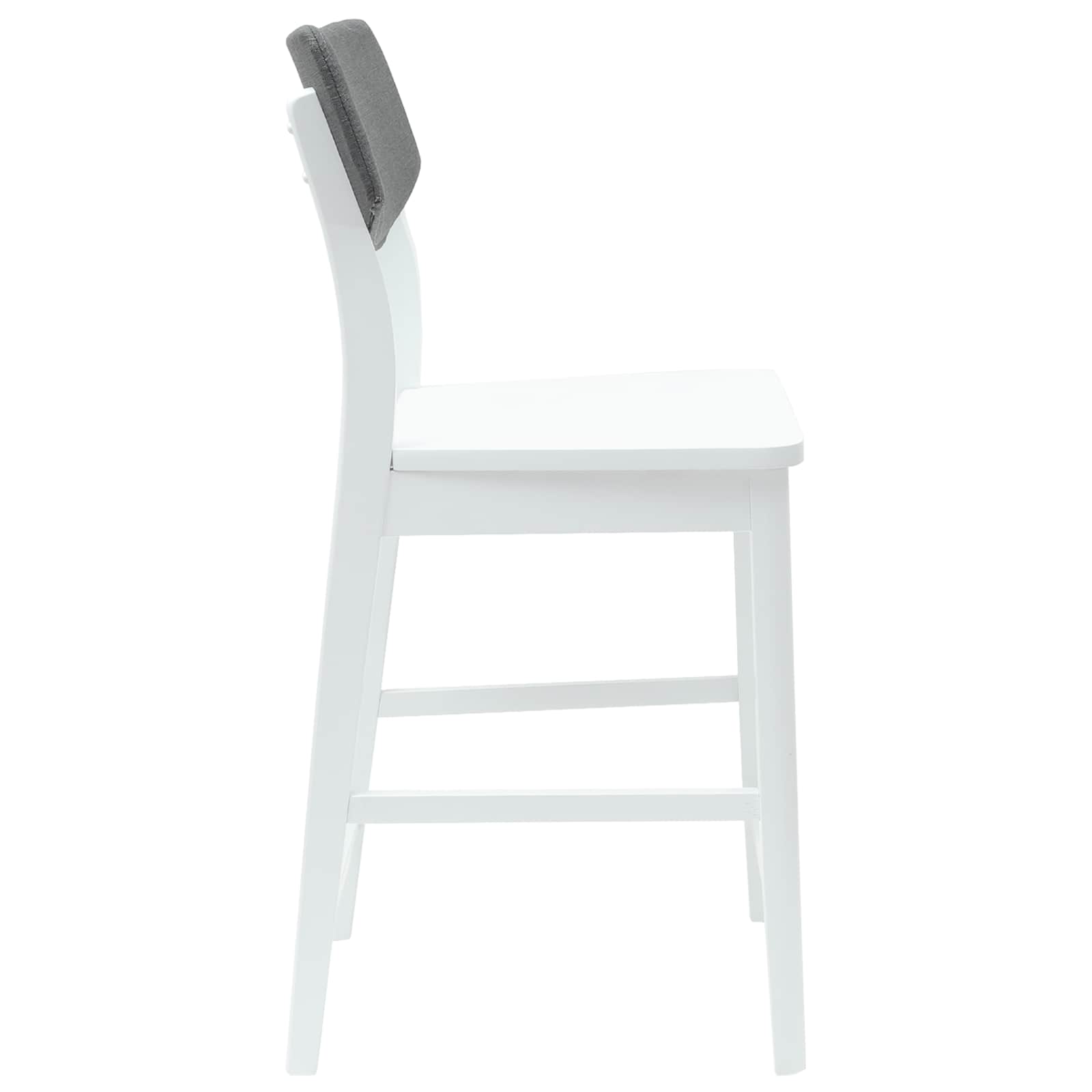 Esszimmerstühle 2 Stk. Massives Gummiholz Weiß 48 x 49 x 95 cm