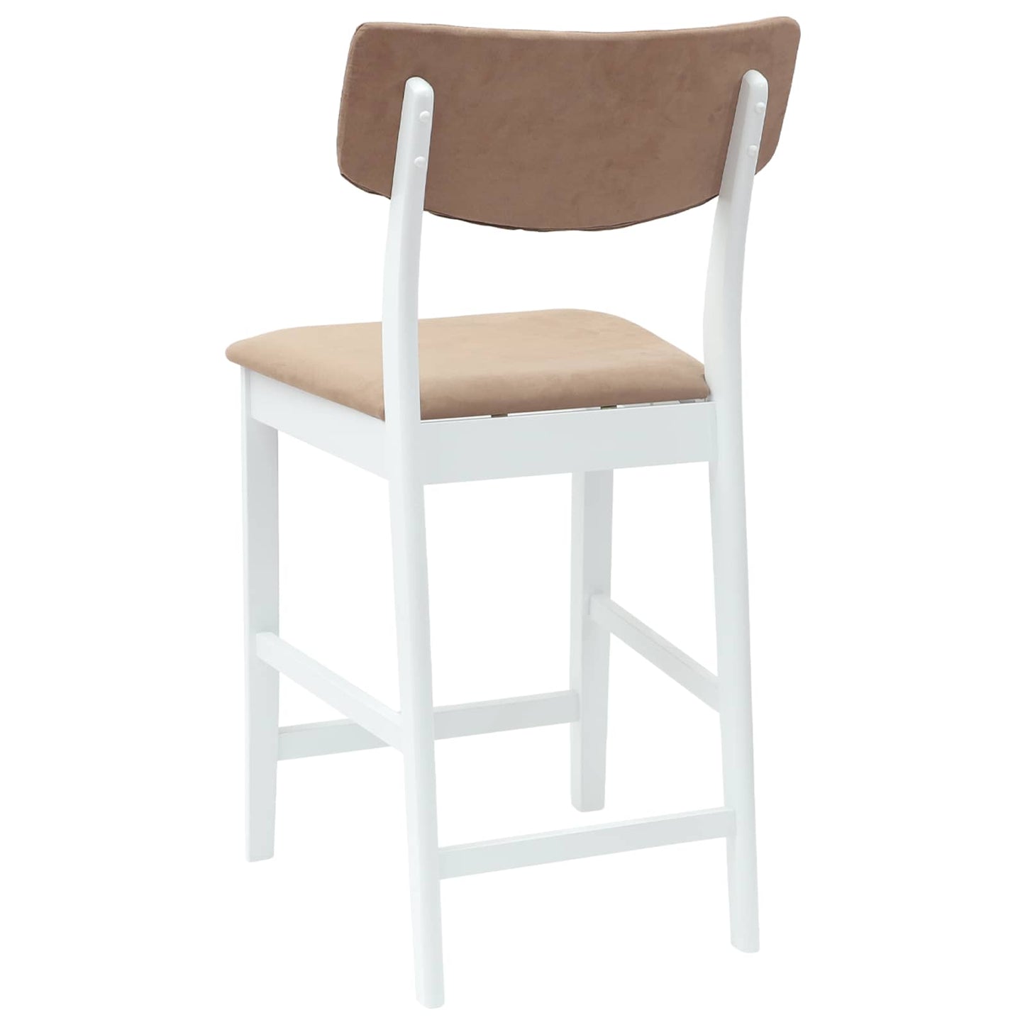 Esszimmerstühle 2 Stk. Massives Gummiholz Weiß 48 x 49 x 95 cm