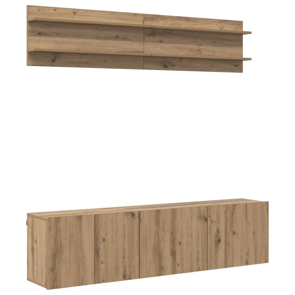TV-Einheiten 6 stk. Artisan-Eiche Holzwerkstoff