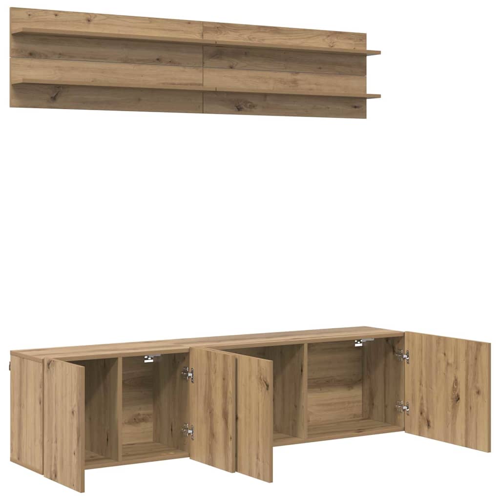 TV-Einheiten 6 stk. Artisan-Eiche Holzwerkstoff
