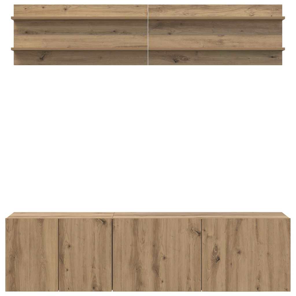 TV-Einheiten 6 stk. Artisan-Eiche Holzwerkstoff