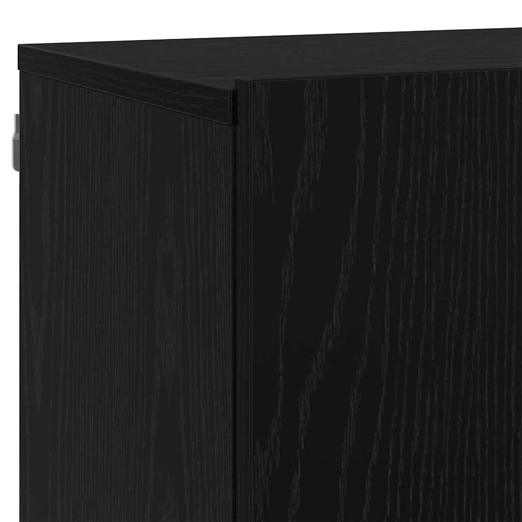 TV-Einheiten 6 stk. Schwarz Eichen-Optik Holzwerkstoff