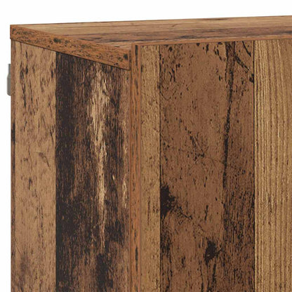 TV Wand Einheiten mit LED 5 stk. Altholz Holzwerkstoff