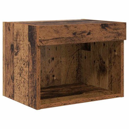TV Wand Einheiten mit LED 5 stk. Altholz Holzwerkstoff