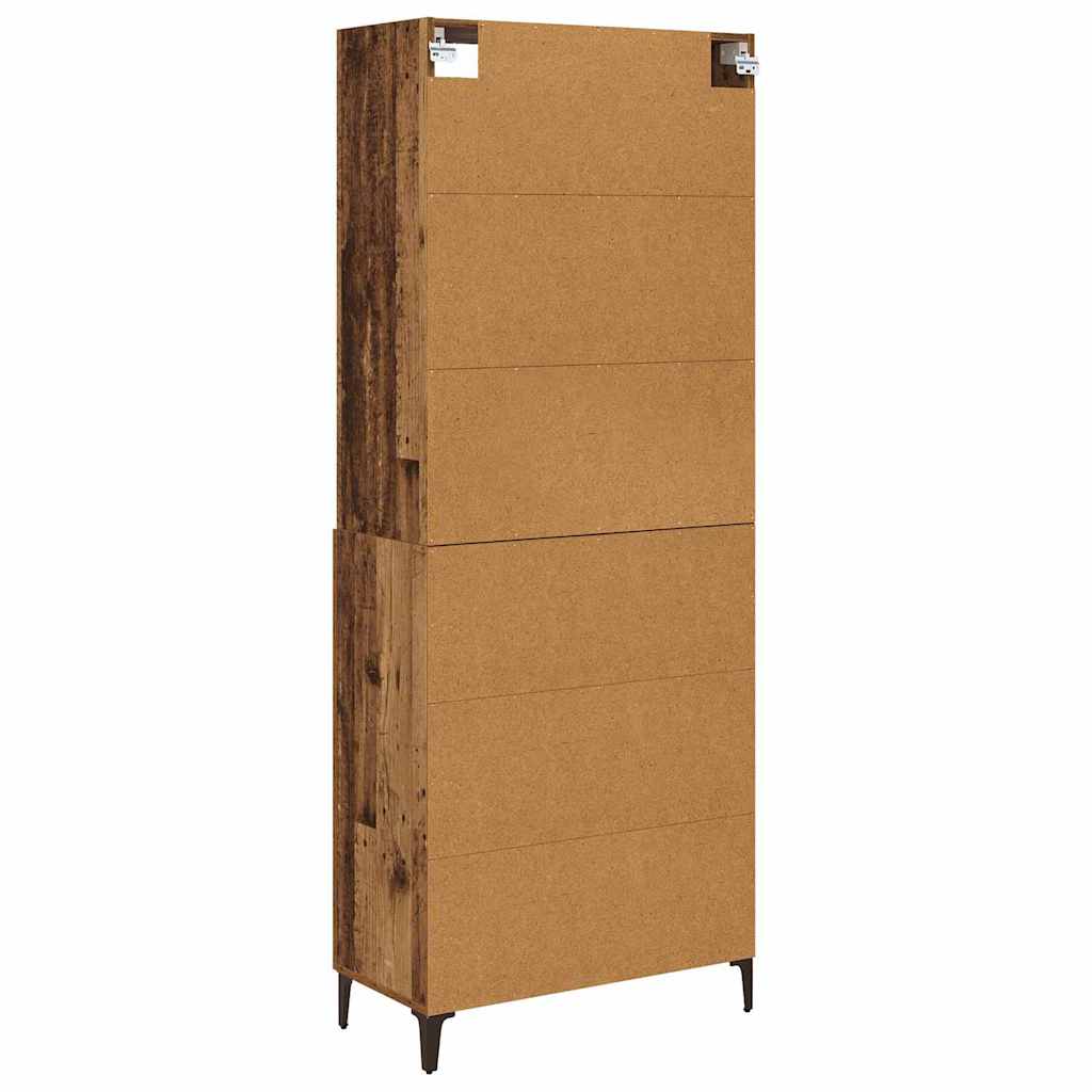 Highboard 2 pcs Altholz Holzwerkstoff