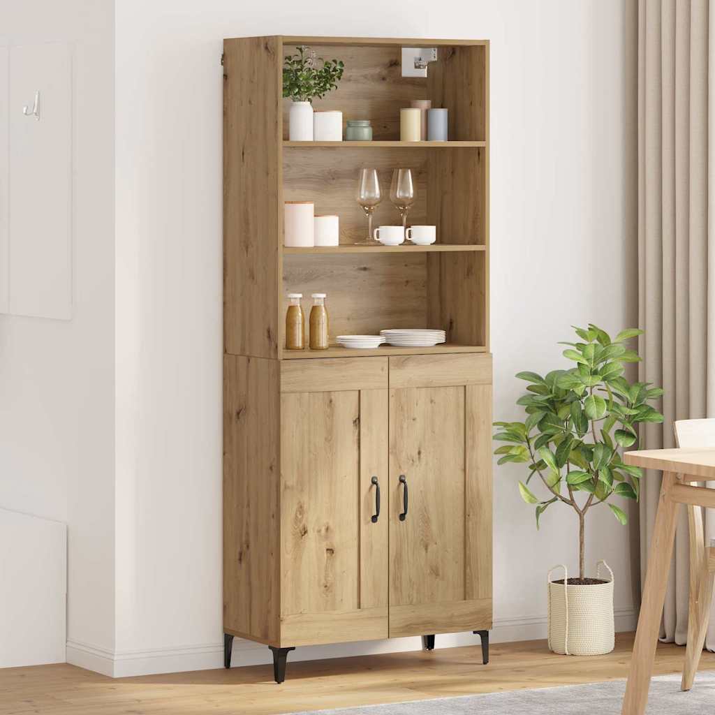 Highboard 2 stk. Artisan-Eiche 69,5 x 34 x 180 cm Holzwerkstoff
