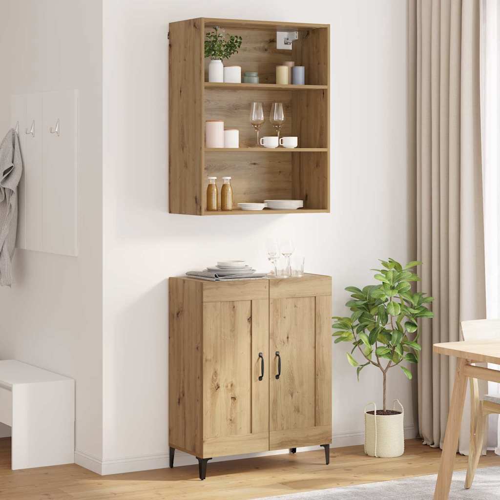 Highboard 2 stk. Artisan-Eiche 69,5 x 34 x 180 cm Holzwerkstoff